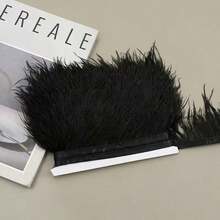1m (39.37in) Artificial Feather Trim, Suitable For DIY Crafts, Dresses, Handbags, Home Cushions, Stage Costumes, Party, Wedding, Graduation Season Decoration And Handmade DIY Projects - Fabric Ribbon Edge Decoration - 1 Meter - View 9