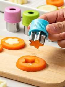 5pcs/8pcs Stainless Steel Fruit, Vegetable And Cookie Cutter Set, Includes Press Mold And Butterfly Shape, Suitable For Kitchen Baking And DIY Creative Lunch Decoration Set - Multicolor - View 4