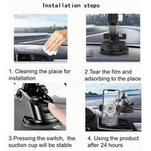 1pc Shiny Car Phone Holder, 360° Adjustable Crystal Dashboard Phone Mount, Universal Car Phone Holder For Windshield And Dashboard - A - View 8