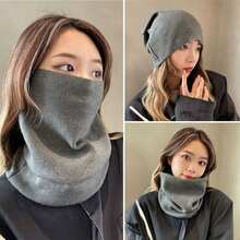 1pc Multifunctional Warm Scarf, Soft Scarf With 3 Wearing Styles, Windproof And Warm, Suitable For Winter Outdoor Daily Wear - Grey - View 1