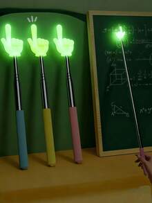 1pc/4pcs/7pcs Telescopic Glow Baton - Multi-Function Extendable Light-Up Pointer, Random Color And Style, Teacher Classroom Reading Stick, Student Learning Guide Pointer, Baby Party Decoration, Suitable For Teaching And Conducting, Home Or Classroom Use, School Supplies, Engineering, Whiteboard, Teaching Strategies - Multicolor - View 1