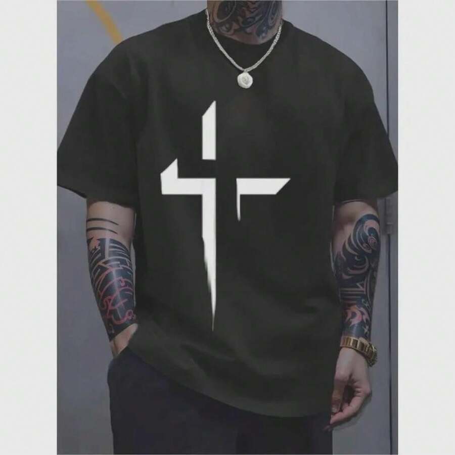 Men Sports Tees & Tanks - 黑色 - 查看 1