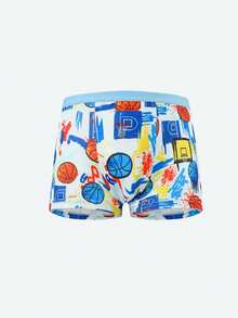 10pcs Random Boys Boxer Briefs Fashion Football Racing Dinosaur Pattern Soft Comfortable Boys Underwear - Multicolor - View 2