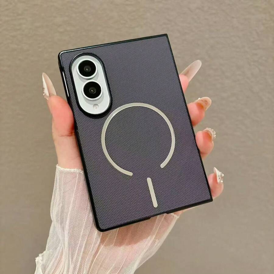VIETAO 支援無線充電磁吸手機殼,相容 Galaxy Z Fold 8 Ultra Fold8 手機保護殼 - 紫色 - 查看 1
