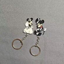 Disney 3PCS Couple Matching Keychains, Wedding Mickey Minnie Bride & Groom Acrylic Key Ring Set, Romantic Lover Gift, Valentine Wedding Souvenir Key Holder - One Size - View 8