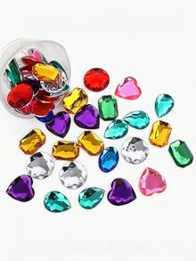 Asymmetrical Acrylic Flat Back Rhinestones, Diamond Gemstones, For DIY Handmade Jewelry - Multicolor - View 2