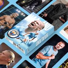 55Pcs FIFA Football Star Collectible Cards, Laser Art Paper Material, Portrait Collection Cards, Sports Style, Planner Storage Niche Decorative Peripheral Cards - Multicolor - View 2