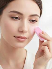 100/50pcs Disposable Triangular Sponge Puff Makeup Sponge Cushion Dry And Wet Dual-Use Nail Sponge Block Does Not Absorb Powder Beauty Egg Makeup Tools - Multicolor - View 2