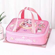 1pc Large Capacity Thickened Portable Insulated Lunch Bag, Cute Student Style, Back To School Essential, Suitable For Outdoor Picnic, Multi-Purpose, Can Be Used As Birthday Gift - View 7