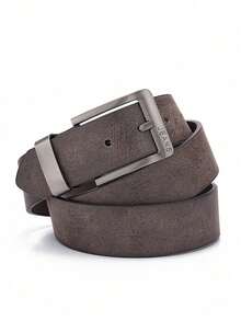 3pcs/Set Men's Designer Casual Belts, Metal Buckle, High-Quality Faux Leather Fashion Luxury Belts, Suitable For Daily And Formal Occasions - 3-piece Set (Black + Coffee + Khaki) - View 4