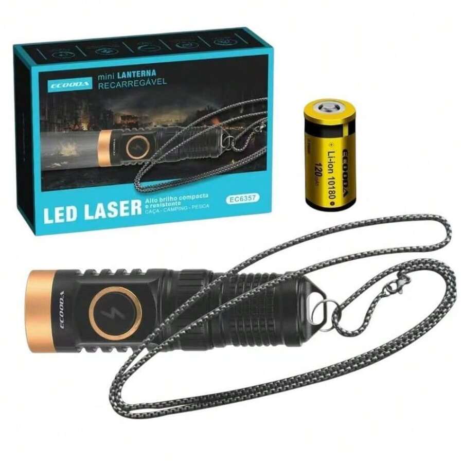 Micro Lanterna Led XPG Com Alça De Pescoço, Carregamento Rápido e Seguro para Aventuras - Estrela - Visão 1