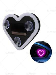 GLANBERT 汽車 LED 氛圍燈，可充電太陽能心形 LED 燈，6 種照明模式，浪漫汽車與戶外裝飾，適合情侶、女性、男性的理想禮物（搖晃即可在黑暗中亮起） - 太陽能+usb供電 - 查看 14