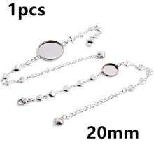 1 Piece 12-20mm Inner Size Crafts Stainless Steel Bangle Bracelet Cabochons Blank Base Tray Setting DIY Jewelry Making Accessories - Bracelet Display Stand - View 34