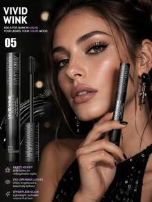 Maskara Pudaier Vibrant Color, Maskara Tahan Air yang Memberikan Volume & Memanjangkan Bulu Mata, Formula Tahan Noda dan Tahan Lama dengan Pigmen Tinggi, Bulu Mata Terdefinisi Tanpa Menggumpal, Riasan Mata yang Menonjol, Cocok untuk Pesta, Liburan, Acara Malam, dan Tampilan Cerah yang Berani - #05 - View 3