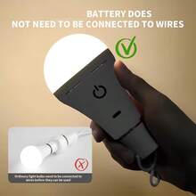 2pcs Smart Remote Control LED Bulbs, Large Capacity Battery, Long Lasting, With Remote Control, Rechargeable LED Bulbs, Detachable, Ambient Light, Table Lamp, Wall Lamp, Ice Hockey Light, Emergency Light, 3 Color Lights, USB Charging LED Bulbs With Hook - Portable High Brightness, Suitable For Bedroom, Living Room, Compatible With Remote Control, Suitable For Various Lighting Fixtures, Outdoor, Camping, Multiple Colors And White - Multiple Styles - View 11