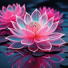 1PC DIY 5D Diamond Painting Kit Lotus Pattern - Round Full Diamond Art Mosaic Craft, Home Wall Decor, Unframed - No Frame - View 10