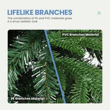 BALCONERA 5ft Realistic Pop‑Up Artificial Christmas Tree, 450 Branch Tips, Easy Assembly, Foldable Metal Stand For Home Party Holiday Decor - Green - View 5