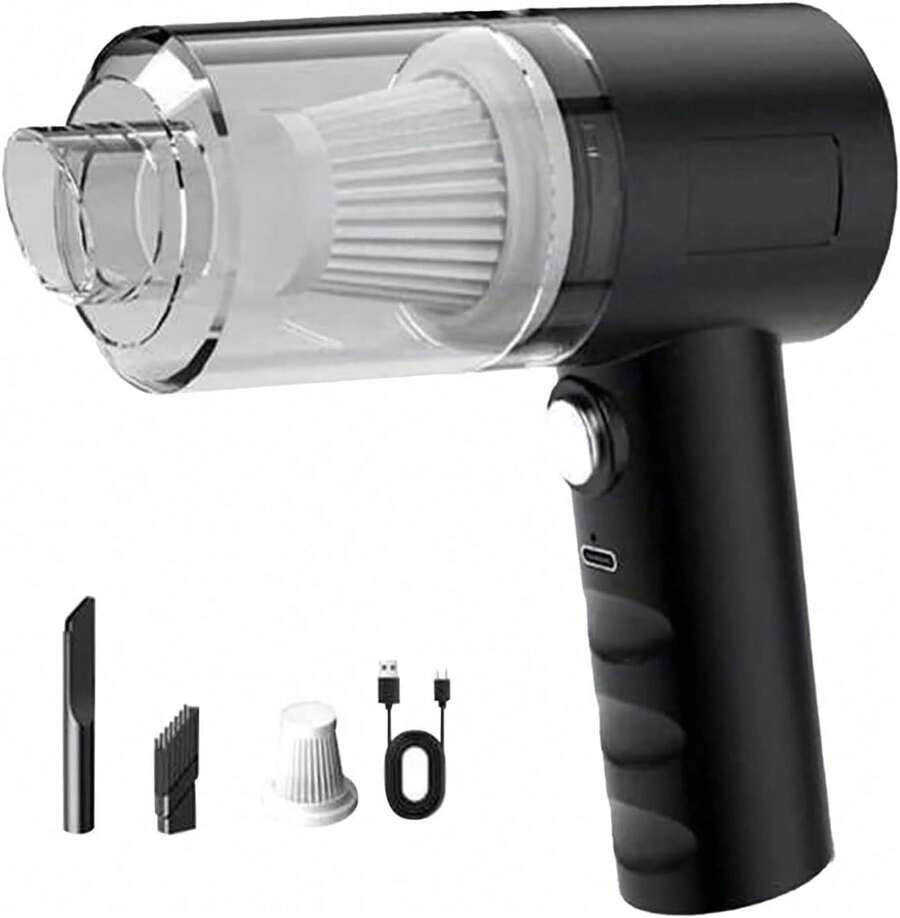 Aspiradora de coche inalámbrica portátil, aspiradora de mano para coche, aspiradora inalámbrica, aspiradora de mano para uso en seco y húmedo. - 1 - Ver 1