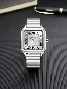 RICECGO A Stylish Men's Watch In A Retro, Classic Design-Perfect For Daily Commutes, Gift-Giving, And Business Meetings. An Ideal Gift. - Silver - View 2
