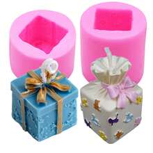 1pc Gift Box Silicone Candle Mold/Soap Mold/Fondant Cake Chocolate Candy Mold/Epoxy Resin Casting Mold, Suitable For Making Candles, Soap, Polymer Clay - Multicolor - View 8