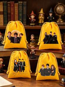 Warner Bros Yellow Drawstring Bag, Suitable For Storing Accessories, Can Be Used As Birthday Gift Or Halloween Party Decoration, Adding Festive Atmosphere To The Holiday Season - Multicolor - View 10