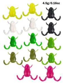 GOTURE Thunder Frog Lure Casting Mini Frog Bait Floating Frog Lure 2nd Generation TPE Soft Bait Realistic Kicking Frog Swimming Action Attracting Fish Effect Suitable For Bass Trout Black Bass Freshwater Saltwater Mixed Color - Multicolor - View 9