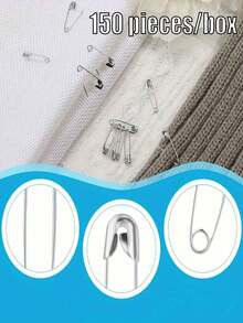 260/150/50/10pcs Multi-Size Metal Safety Pins, Durable And Easy To Use. Suitable For Clothing Repair, Handicrafts, Document Organization, Decoration, Brooches, Badges And Keychains. Perfect For Daily Use, Valentine's Day And Weddings - A - View 4