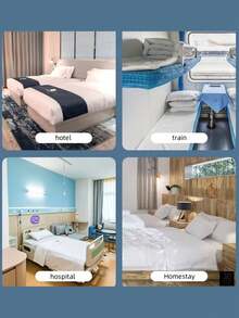 Disposable Bedding Set For Double Bed, Includes Duvet Cover, Fitted Sheet And Pillowcase, Suitable For Travel, Business Trip, Hotel, Hospital - Multicolor - View 2