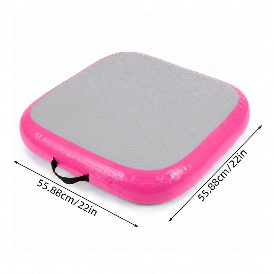 Aufblasbare Turnmatte mit Air Roller und Fass, ideal für Rückwärtssaltos, Yoga und Cheerleading zu Hause, inklusive Pumpe - Pink - Übersicht 1