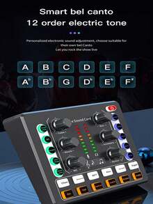 Portable Live Streaming Sound Card Audio Mixer With DJ Effects And Voice Changer, USB Plug And Play, Compatible With PC And Laptop, Suitable For Live Streaming, Podcasting And Gaming - View 4