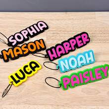 Customized Name Tag Keychain | Personalized Backpack Tag, Suitable For Daycare, Lunch Box And Water Bottle | Cute Gift For Boys And Girls, Bag Charm, Back To School Essential - H-iron Ring Backpack Tag - View 4