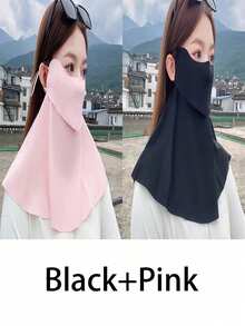 1/2pcs Breathable Ice Silk Neck Gaiter Face Mask, UV Protection, Sunscreen, Seamless, Washable, Outdoor Sun Shade - Drinking Water Version - View 16