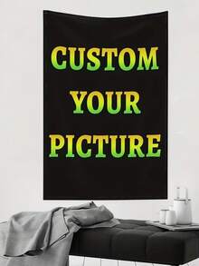 1pc Customized First Birthday Tapestry, Personalized Baby Photo Wall Hanging, Custom Number Birthday Backdrop, Baby Milestone Party Decor, Fabric Wall Banner, Nursery Room Decoration, Birthday Gift, Personalized Keepsake For Parents - Multicolor - View 7