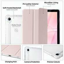 DANYCASE 軟質保護殼，附筆槽，相容 A8 A9 A9+ S9/S9FE S10lite S9+，半透明磨砂背蓋 - 粉色-半透明磨砂款 - 查看 3