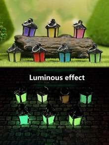 10pcs Mini Decorative Set, Glowing Mini Landscape, Mini Potted Plant Decoration, Mini Party Handmade, Fairy Style Miniature Scene, Magic Garden Decoration, Halloween Decoration, Fantasy Theme Design, Lightweight Exquisite Ornament - Multicolor - View 4