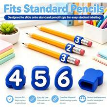 Numbered Pencil Toppers, Reusable Pencil Labels, Pencil Tracking Markers For Classroom Organization And Supply Tracking, School Classroom Homeschool Supplies For Teachers Students, Back To School, Teacher Appreciation Day Gift - Multiple Styles - View 5