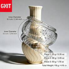 GNIT 3件/1件 透明樹脂手鐲，閃亮多元素幾何設計，復古風格，度假時尚聲明手環 - 粉.閃粉.玫紅 - 查看 6