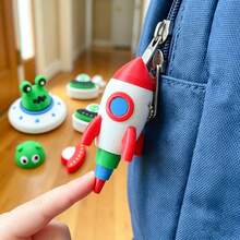 1pc Alien Casual Party Cute Elegant ABS Plastic (ABS Resin) Keychain, All-Season Stress Relief Press Pendant - A - View 2