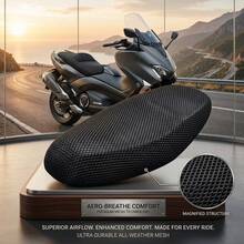 Capa De Banco Termica E Ventilada Para Moto Malha Tridimensional 3D Protege Do Calor Do Sol E Chuva Universal - A - Visão 8