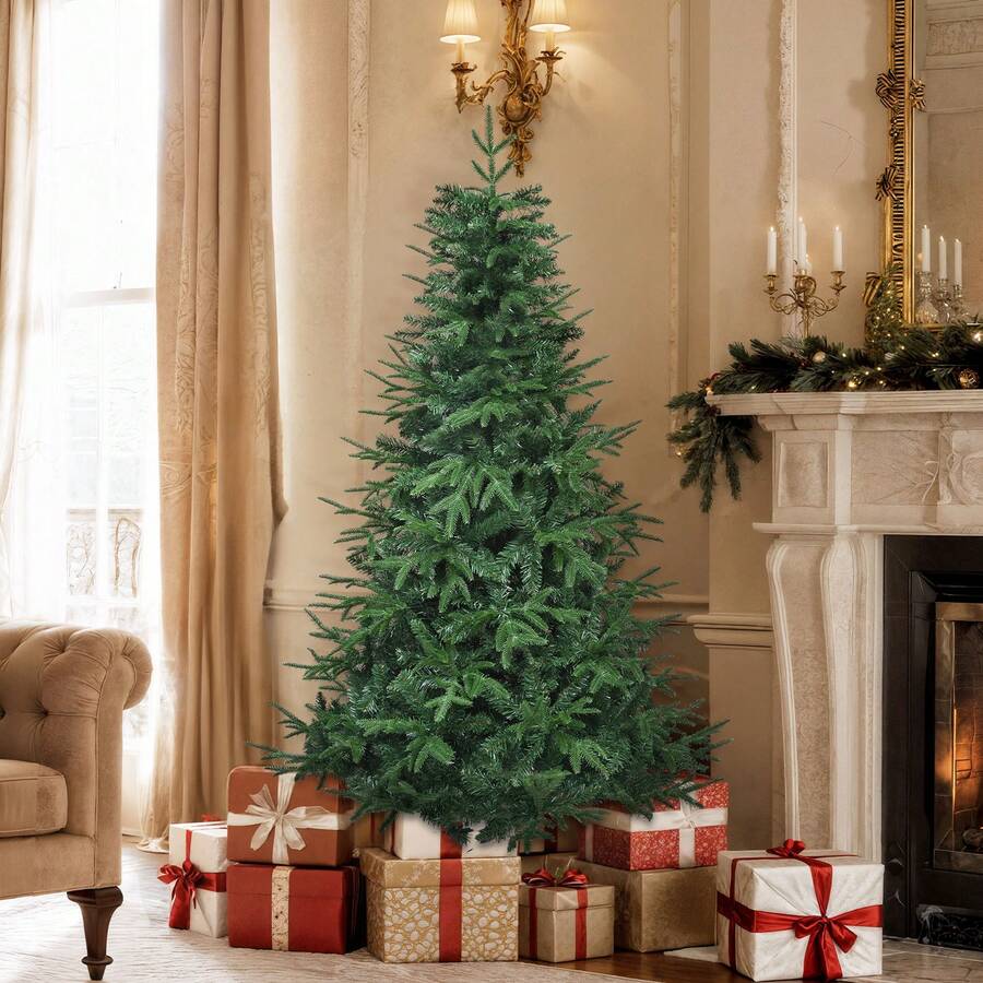 BALCONERA 5ft Realistic Pop‑Up Artificial Christmas Tree, 450 Branch Tips, Easy Assembly, Foldable Metal Stand For Home Party Holiday Decor - Green - View 1