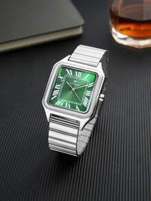 RICECGO A Stylish Men's Watch In A Retro, Classic Design-Perfect For Daily Commutes, Gift-Giving, And Business Meetings. An Ideal Gift. - Silver - View 6