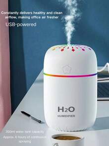 Silent Aromatherapy Diffuser + 10ml Essential Oil, USB Powered Humidifier With LED Mood Light, Long-Lasting Operation - Suitable For Living Room, Bedroom, Office - Perfect Birthday/Graduation/Valentine's Day, New Year Or Christmas Gift - Multicolor - View 5
