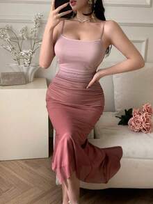 Women Short Dresses - Burgundy - View 3