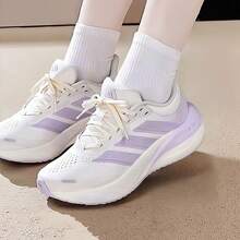 Adidas Sepatu Lari Wanita Cushionnova Terbaru - Peredam Guncangan, Anti Selip, Gaya Kasual - Putih/Ungu Muda - View 2