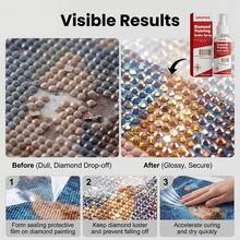 Diamond Painting Sealing Spray, Dust-Proof And Anti-Discoloration Clear Glossy Spray To Keep Diamonds Sparkling, Diamond Sealing Glue, Long-Lasting Shine And Clean Appearance For Handmade Crafts, Non-Yellowing Over Long-Term Use And Storage - A - View 7