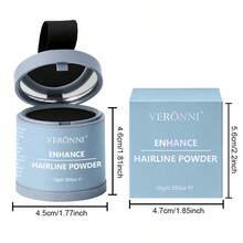 VERONNI 10g Hairline Shadow Powder, Anti-Staining, Instant Coverage For Hairline And Roots, Waterproof Hairline Filler Powder, Natural Look, Large Capacity 7 Colors Available - Multicolor - View 6