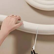 1pc 2m L-Shaped Anti-Collision Strip, Table Edge Corner Protector, Soft Bed Edge Cushioning Strip, Suitable For Baby, Children, Baby Shower, Home Decor Gift - White - View 3