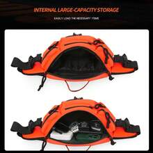 Multi-Functional Motorcycle Waist Bag Outdoor Riding Travel Hiking Bumbag. Water-Repellent Oxford Cloth, Expandable Capacity. Multi-Pocket For Phone Wallet Keys. SBS Zippers, 3D Mesh Pad, Top Handle & Adjustable Strap. Colors:Orange,Black,White. - Multicolor - View 5