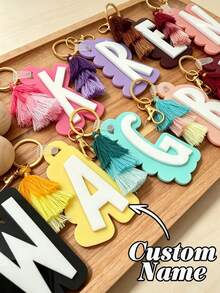 Personalized Double‑Layer Keychains, Customizable Name Tags, Back‑To‑School Accessories, Luggage Tags, Graduation Gifts, And Bag Charms. - Multicolor - View 3