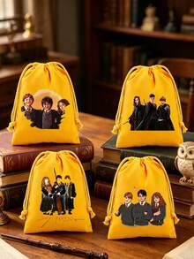 Warner Bros Yellow Drawstring Bag, Suitable For Storing Accessories, Can Be Used As Birthday Gift Or Halloween Party Decoration, Adding Festive Atmosphere To The Holiday Season - Multicolor - View 8